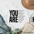 thumbnail image 1 of Inspirational Words T-Shirt, Minimalist White Tee for Encouraging and Loving Significant Others, 1 of 6