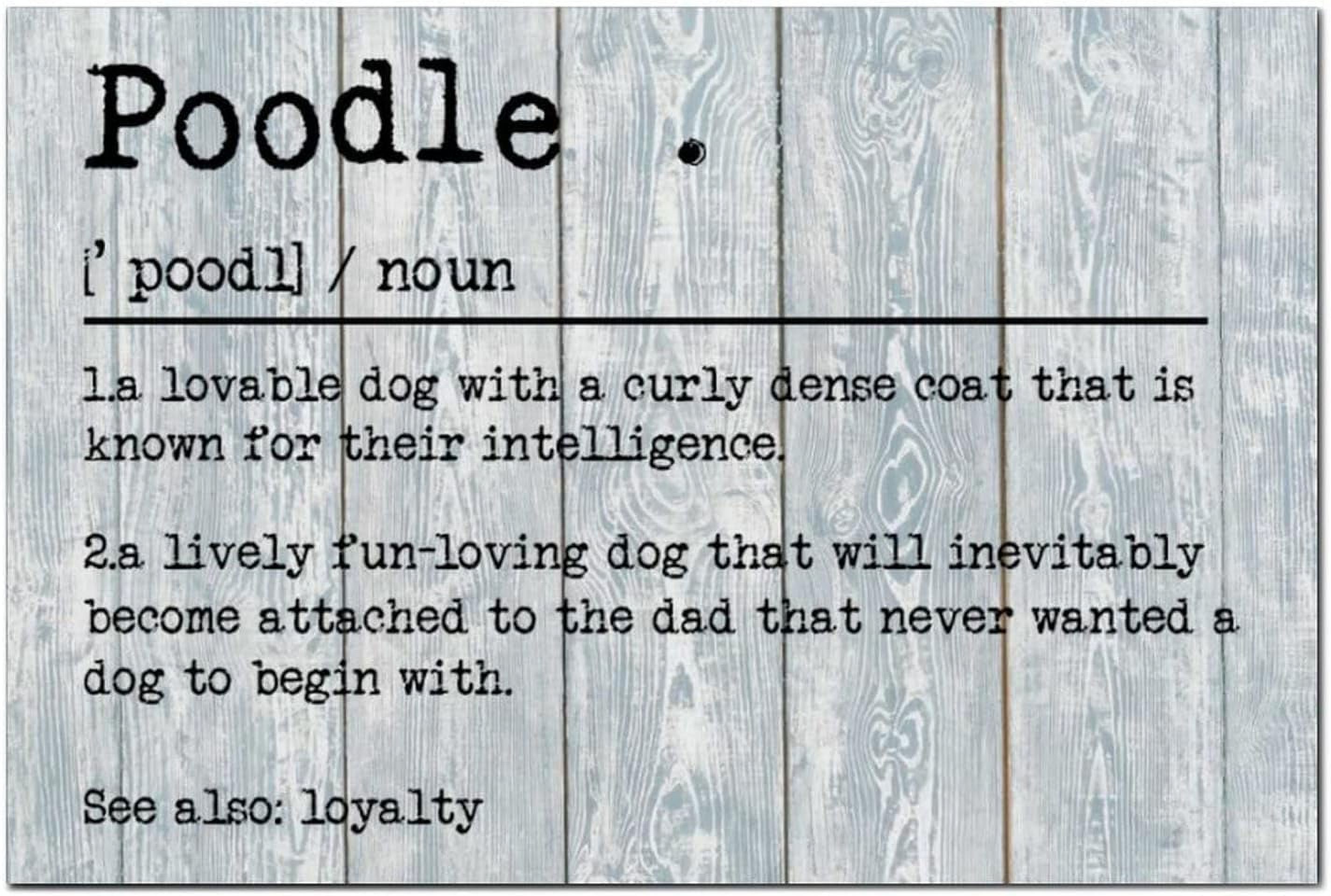 Inspirational Workout Room Sign Poodle Definition Wooden Sign Shabby
