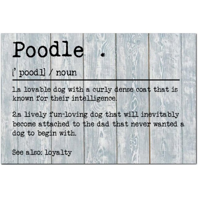 Inspirational Workout Room Sign Poodle Definition Wooden Sign Shabby