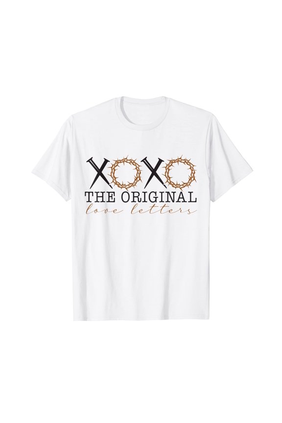 Inspirational XOXO Love Letters Graphic T-Shirt for Easter Celebrations