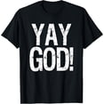 thumbnail image 1 of Inspirational YAY GOD! Retro Celebrate Blessings T-Shirt, 1 of 3