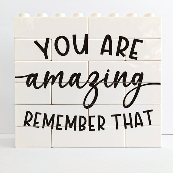 Inspirational You Are Amazing Remember That Sign Home Office Desk Decor For Men Women Encouragement Cheer Up Gifts For Women Shelf Cubicle Decor