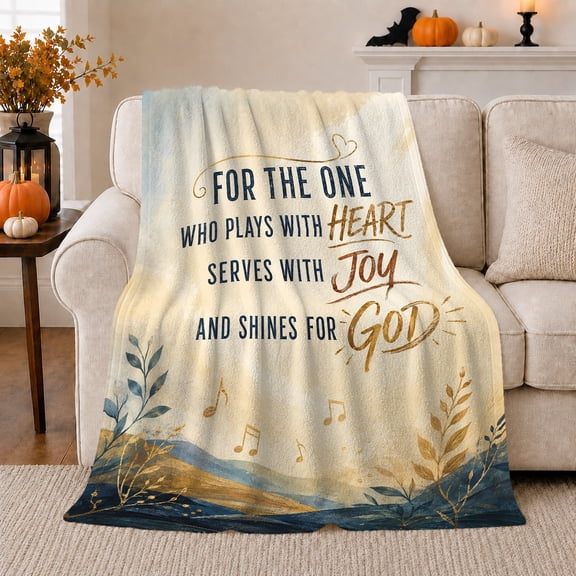 Inspirational decorative motif Heart Typography, Peaceful Pet Portrait Pattern, Warm Flannel Blanket for Living Room and Reading Nook, Cat Lovers Thanksgiving Gift, Pet Lover Home Decor