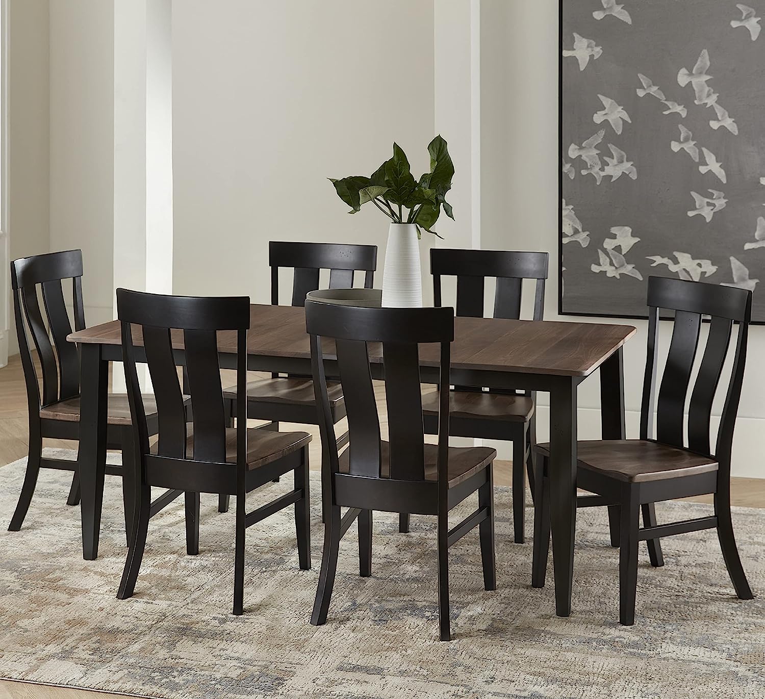 Inspirations 7 Piece Solid Wood Dining Room Set Extendable Kitchen