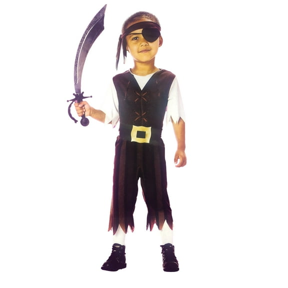 Inspirations Toddler Boys Pirate Boy Jumpsuit Halloween Costume 2T