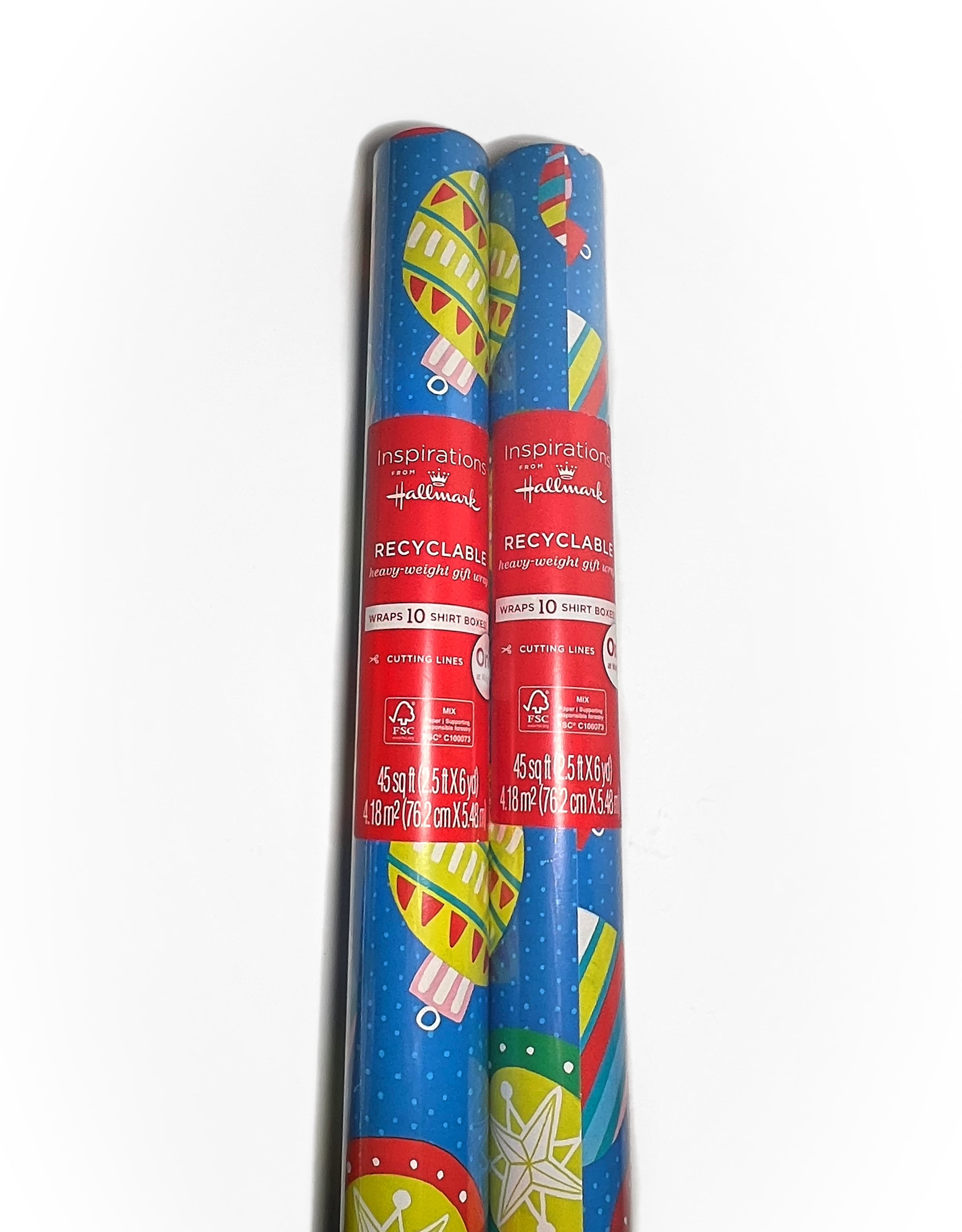 Inspirations from Hallmark Holiday Wrapping Paper Roll (Ornaments on ...