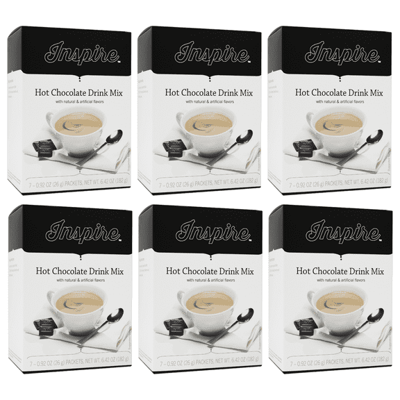 Inspire 15g Hot Chocolate Protein Drink by Bariatric Eating Size: 6-Pack