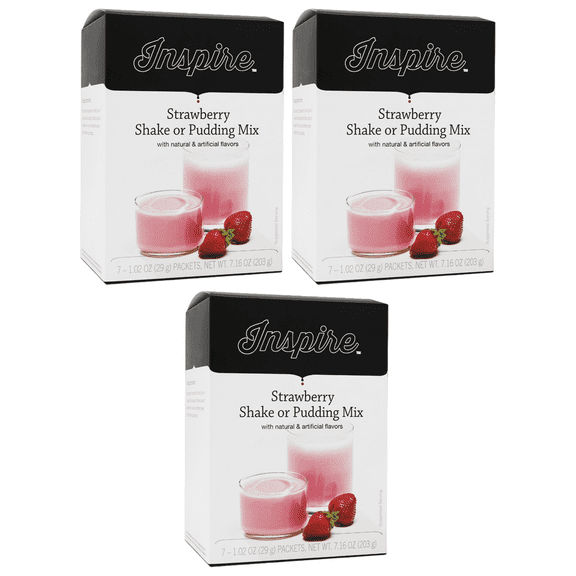 Inspire 15g Protein Shake or Pudding by Bariatric Eating - Strawberry Size: 3-Pack