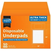 Inspire Absorbent Bed Pads for Incontinence Disposable XL 30 x 36 Super | The Peach Pad Ultra Thick & Absorbent 100 Grams 3g SAP Incontinence Bed Pads and Bed Liner Chucks Pads Puppy Pads Large