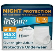 Inspire Adult Diapers Women or Men - MAX Absorbency | Our MOST Absorbent and Dry, Incontinence Underwear for Women or Men | Leak Proof Diaper Overnight or Daytime for Heavy