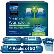 Inspire Adult Wet Wipes, Adult Wash Cloths Extra Large, Adult Wipes for Incontinence & Cleansing, 8"x12", 200 ct