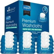 Inspire Adult Wet Wipes Adult Wash Cloths Extra Large, Adult Wipes for Incontinence & Cleansing, 8"x12", 600 Count, 12 Packs of 50