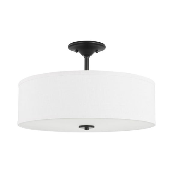 Inspire Collection Graphite Three-Light 18" Semi-Flush Mount