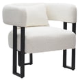 thumbnail image 1 of Inspire Contemporary Boucle Fabric Accent Chair Ivory Black, 1 of 6