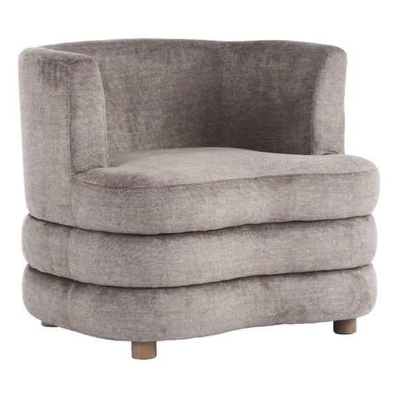 Inspire Contemporary Velvet Accent Chair - Dark Taupe