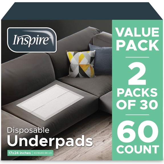 Inspire Disposable Underpads (60, 24" x 17")