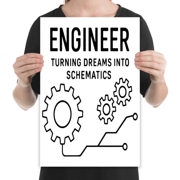 Inspire Engineering Dreams, 13x19 Gloss Art Print, STEM Classroom, Office & Dorm Decor