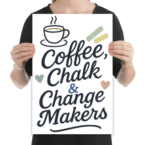 Inspire Every Day, 13x19 Inch Pastel Chalk Art Print, Teacher Wall Decor & Classroom Gift