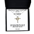 thumbnail image 1 of Inspire Fiancee Gifts, I May not be a Model, but I'll be The Most Handsome Man in, Special Holiday Cross Dancing Necklace from, Christmas, New Years, Hanukkah, Kwanzaa, Holiday Party, Ugly Sweater, 1 of 5