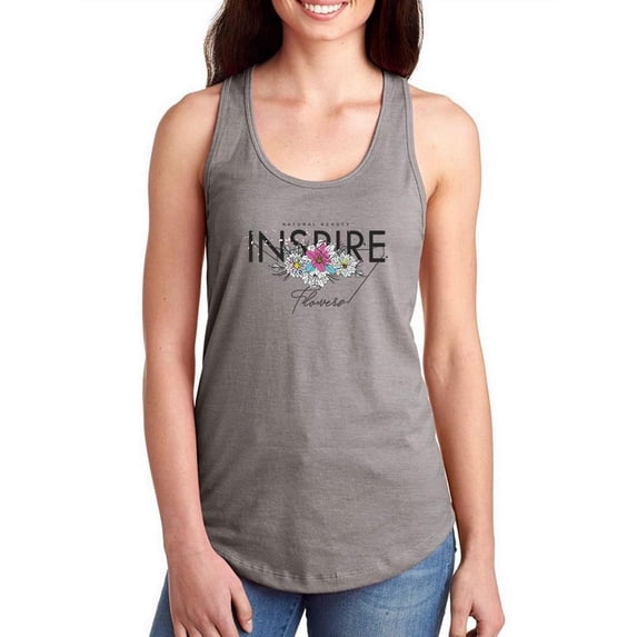 Inspire Flowers Racerback Tank Women -Image by Shutterstock, Female XX-Large