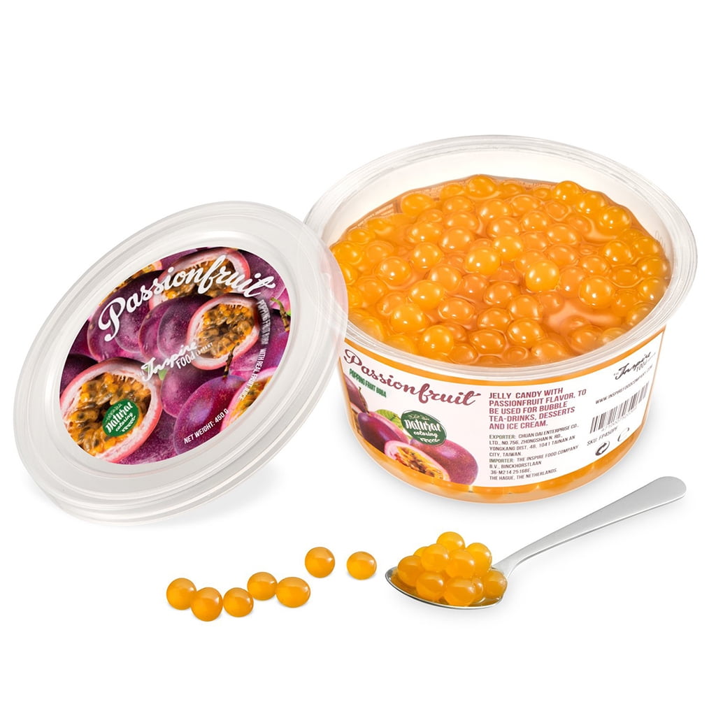 Inspire Food Company 1 lb Passionfruit Popping Fruit Boba Pearls