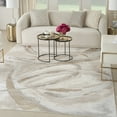 thumbnail image 1 of Inspire Me! Home Décor Brushstrokes Abstract Beige/Grey 9' x 12' Area Rug (9x12), 1 of 8