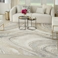 thumbnail image 1 of Inspire Me! Home Décor Brushstrokes Abstract Cream Grey 9' x 12' Area Rug (9x12), 1 of 8