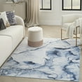 thumbnail image 1 of Inspire Me! Home Décor Daydream Abstract Machine Washable Ivory Blue 5'3" x 7'3" Area Rug (5x7), 1 of 9