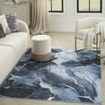 thumbnail image 1 of Inspire Me! Home Décor Daydream Abstract Machine Washable Navy Blue 5'3" x 7'3" Area Rug (5x7), 1 of 9
