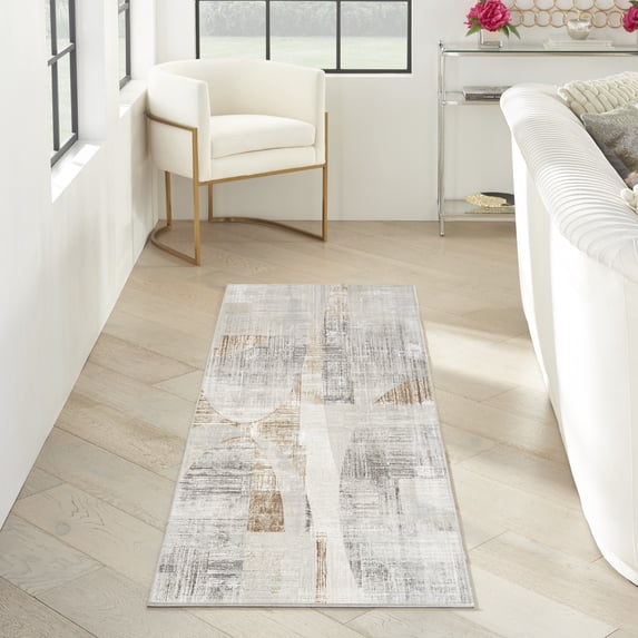 Inspire Me! Home Décor Iliana Modern Grey 2'3" x 7'6" Area Rug (2x8)