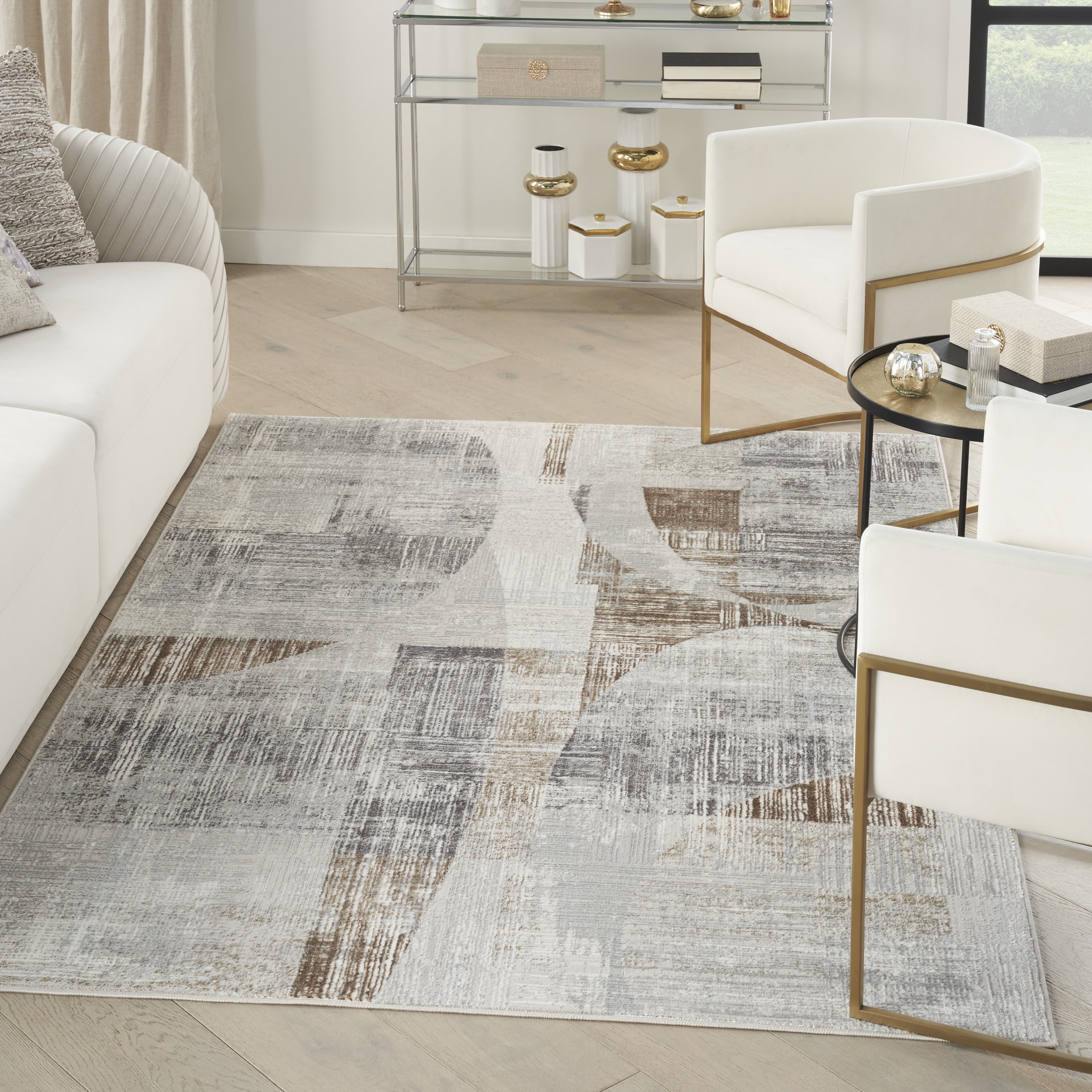 Inspire Me! Home Décor Iliana Modern Grey 3'11" x 5'11" Area Rug (4x6)