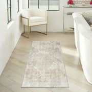 Inspire Me! Home Décor Iliana Modern Grey Mocha 2'3" x 7'6" Area Rug (2x8)