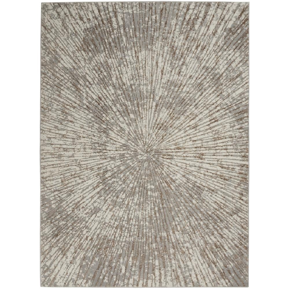 Inspire Me! Home Décor Abstract Metallic Modern Grey Mocha Rug, Power ...