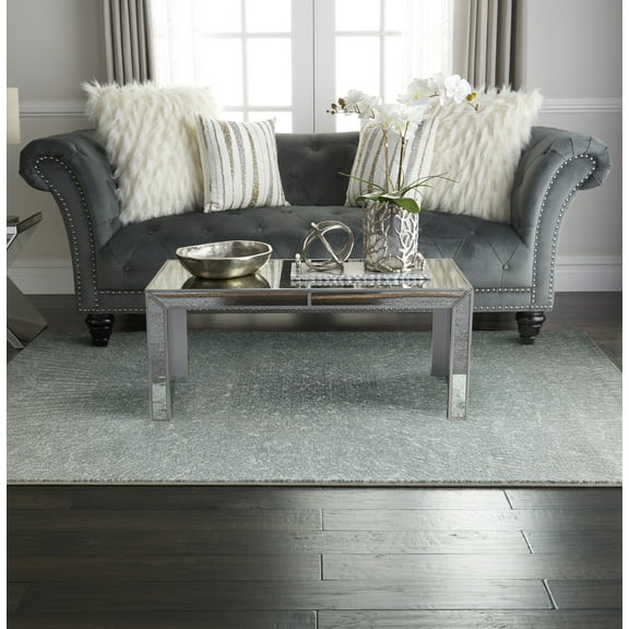 Inspire Me! Home Decor Elegance Contemporary Abstract Grey 5'3" x 7'3" Area Rug, (5' x 7')