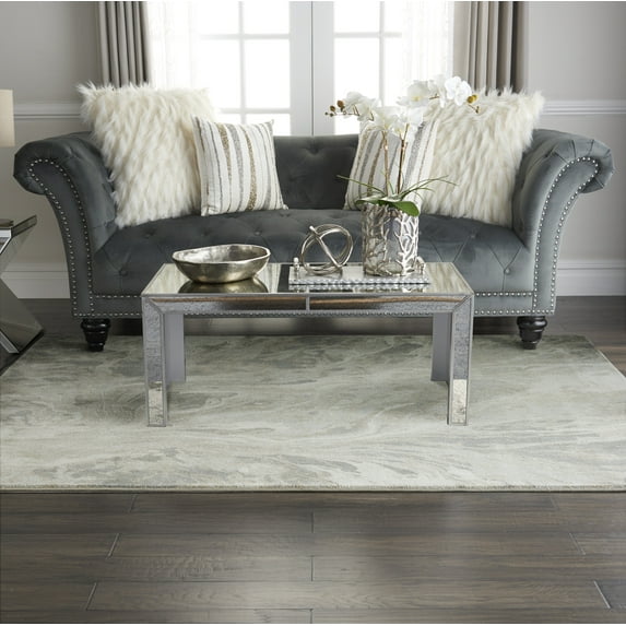 Inspire Me! Home Decor Elegance Modern Abstract Grey 3'10" x 5'10" Area Rug, (4' x 6')