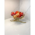 thumbnail image 1 of Inspire Me! Home Decor Large Glass Bowl w/ Metal Gold Branch Base, 1 of 2