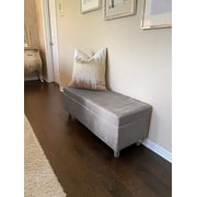 Inspire Me! Home Decor Victoria - Channeled Hinged Storage Bench
