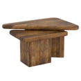 thumbnail image 1 of Inspire MidCentury Modern Solid Wood 2pc Coffee Table Set Walnut, 1 of 6