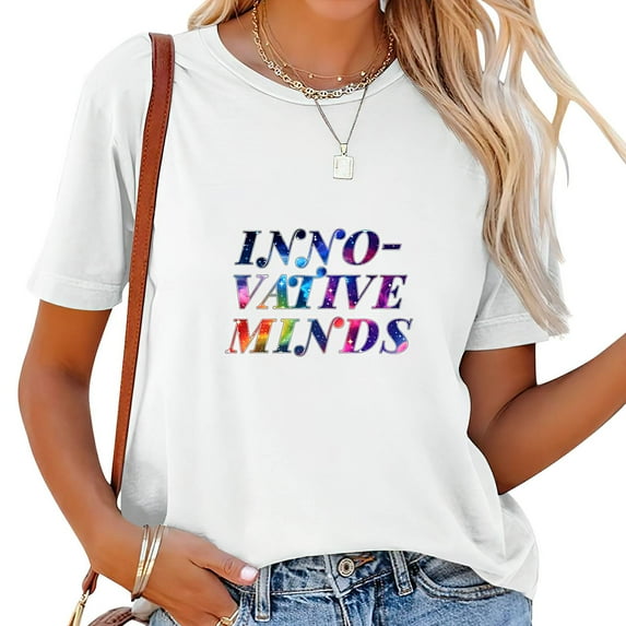 Inspire Minds Back to School Gifts Chic Short Sleeve Top for Women, Stylish Graphic Tee for Summer