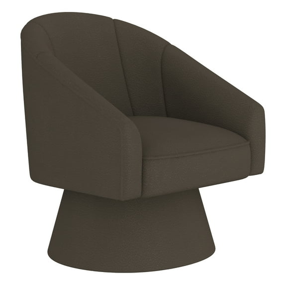 Inspire Modern Boucle Fabric Accent Chair Charcoal
