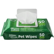 Inspire Pet Wipes For Dogs and Cats, Deodorizing Dog Wipes for Paws and Butt 50 Count