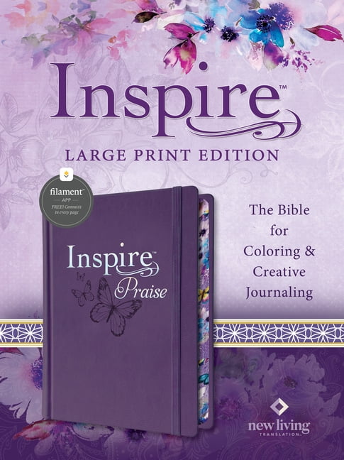 Inspire Praise Bible Large Print Nlt, Filament Enabled (Hardcover Leatherlike, Purple), (Hardcover)