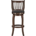 thumbnail image 1 of Inspire Q Ali Modern Linen 29-inch High Back Bar Stool Swivel by Classic - Swivel Stool Dark Gray Transitional, Traditional, 1 of 1