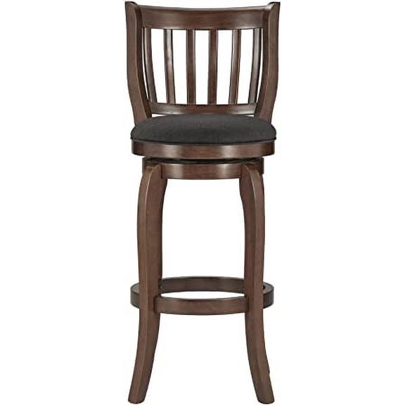 Inspire Q Ali Modern Linen 29-inch High Back Bar Stool Swivel by Classic - Swivel Stool Dark Gray Transitional, Traditional
