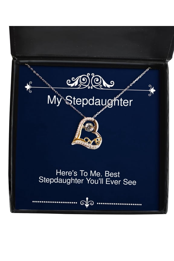 Inspire Stepdaughter Gifts, Here's To Me. Best Stepdaughter, Stepdaughter Love Dancing Necklace From Dad, Jewelry For Daughter, Gift ideas for father, Best gifts for father, Fathers Day gifts, Gifts