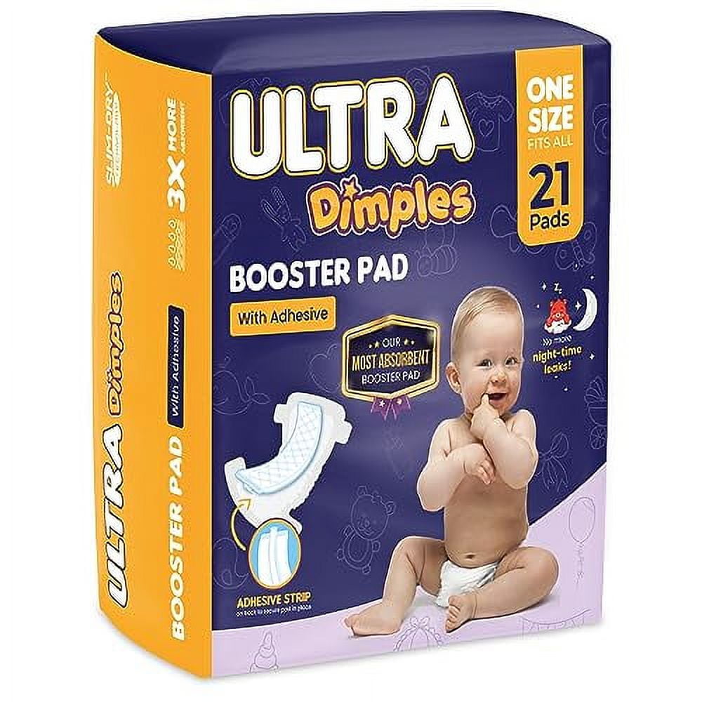 Inspire Ultra Dimples Diaper Booster Pads | Our Most Absorbent Diaper Inserts Ever | Diaper Pads Inserts Overnight or Daytime | Diaper Liners Turn Any Diaper into Super Overnight Diapers