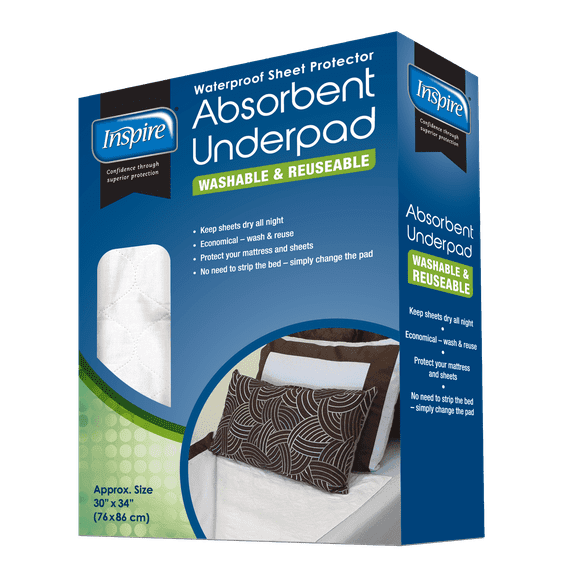Inspire Washable and Reusable Absorbent Underpad