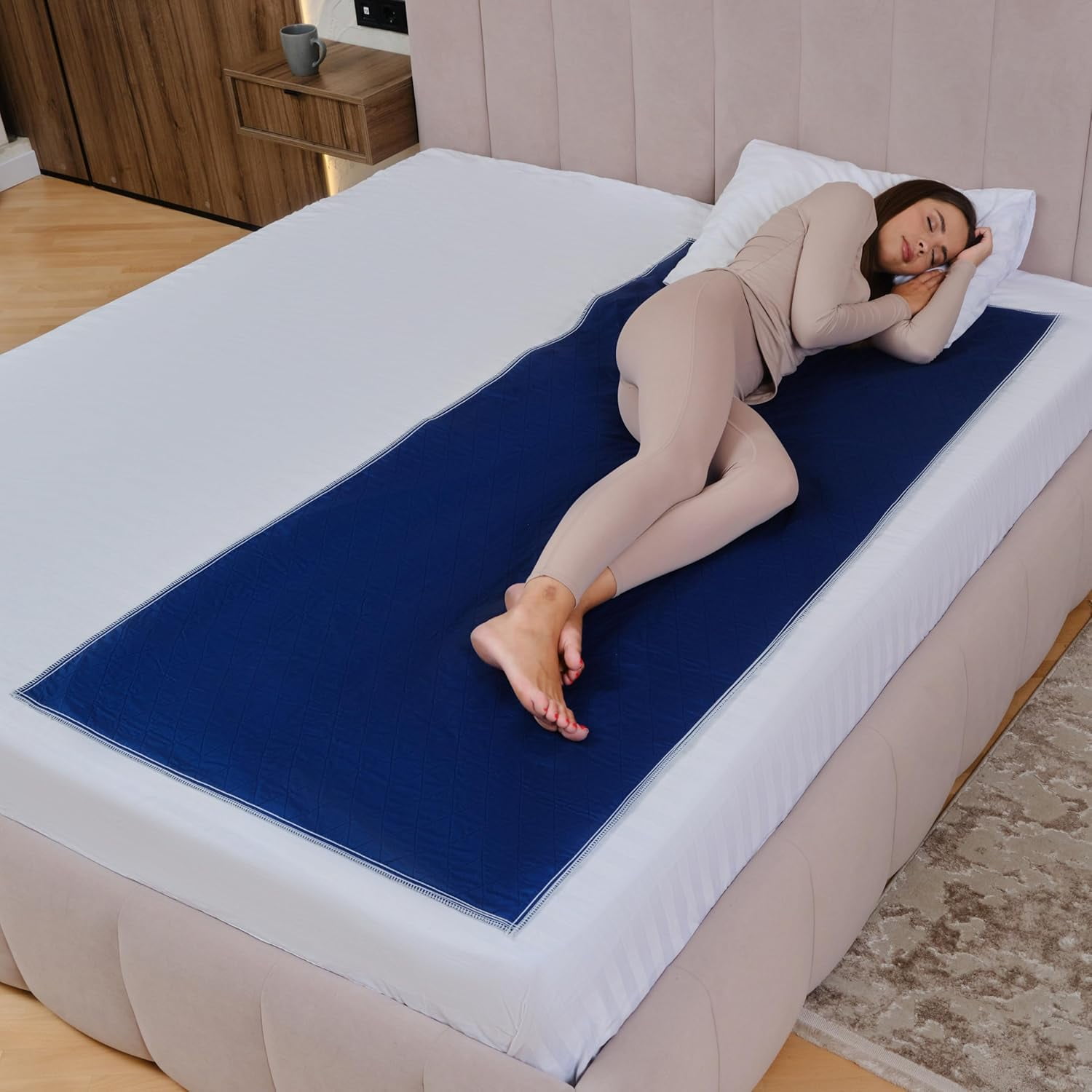 Inspire Waterproof Mattress Pad, Dark Colored to Hide Stains, Oversized 34"x 72" Quilted, Bed Pad for Incontinence Washable