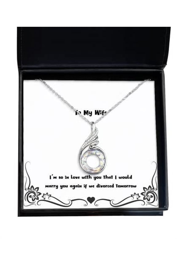 Inspire Wife Gifts, I'm so in Love with You That I Would Marry You Again if we, Cool Valentine's Day Rising Phoenix Necklace Gifts for Wife