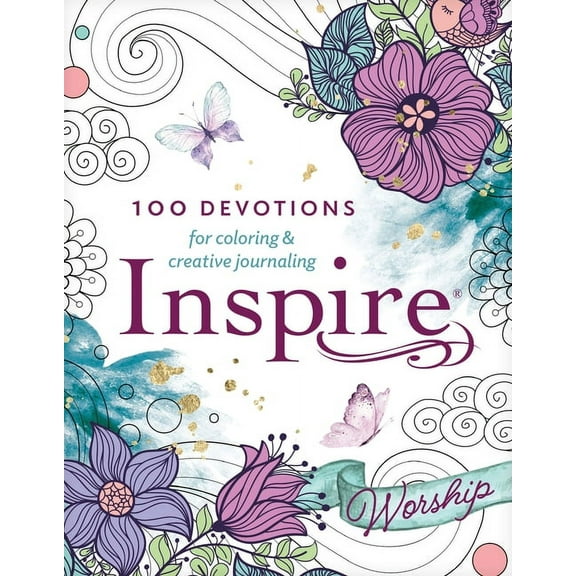 Inspire: Worship (Softcover): 100 Devotions for Coloring and Creative Journaling, (Paperback)
